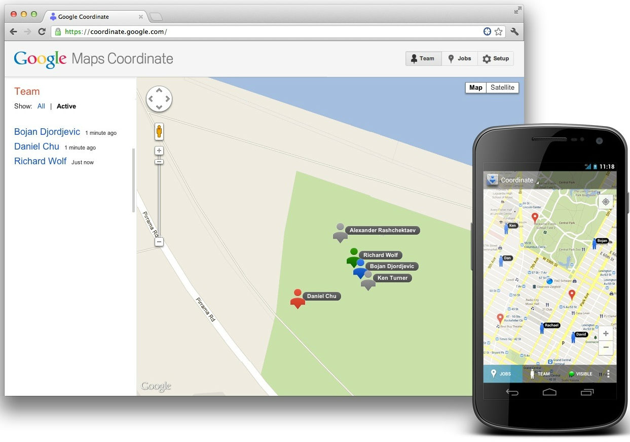 Google Maps Coordinate: logística para empresas