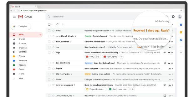 Nudging gmail