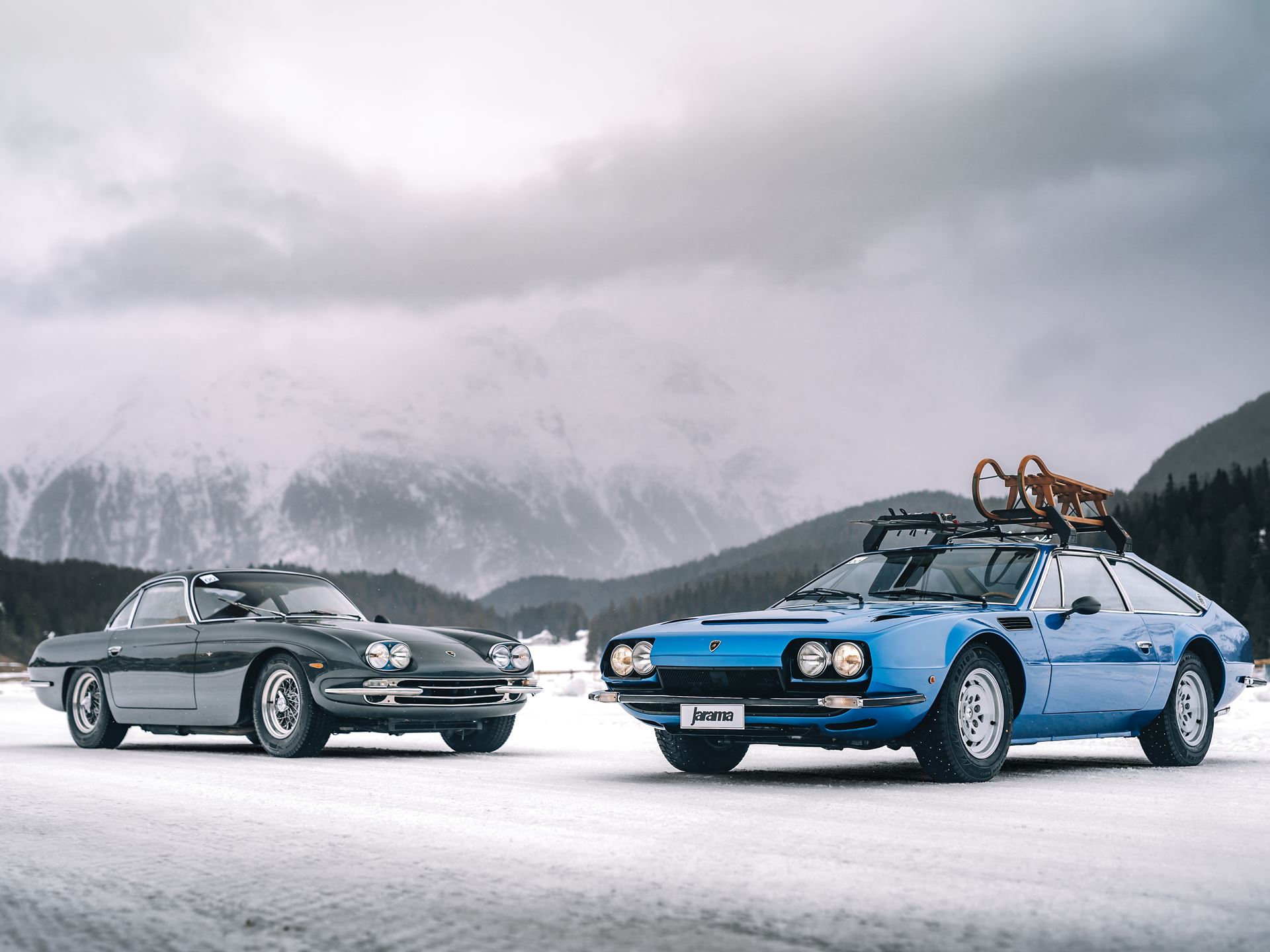 Modelos históricos da Automobili Lamborghini fazem furor no lago gelado de St. Moritz: veja as fotos do evento