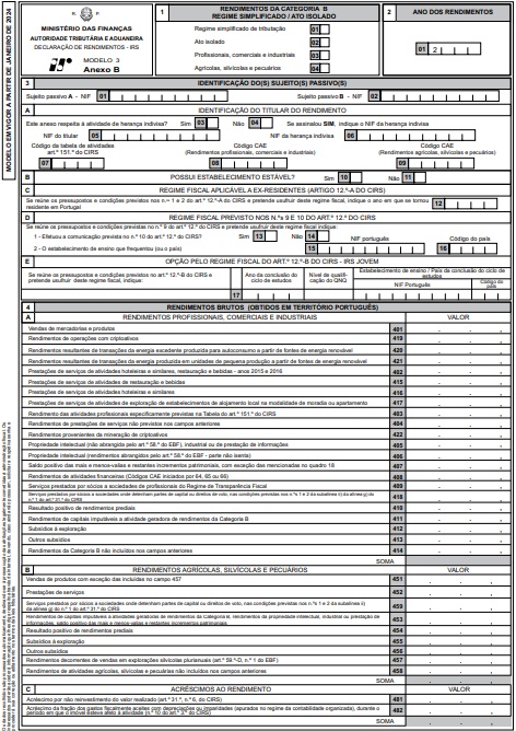 IRS 2024 5 – Rendimentos De Categoria B – Executive Digest