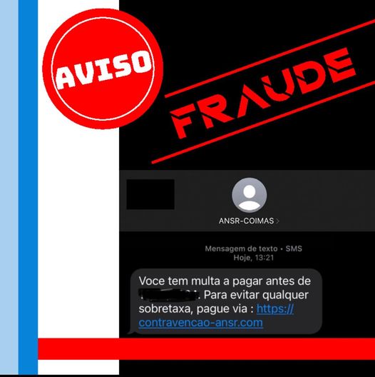 Recebeu um SMS da ANSR para pagar uma multa? Cuidado, é fraude