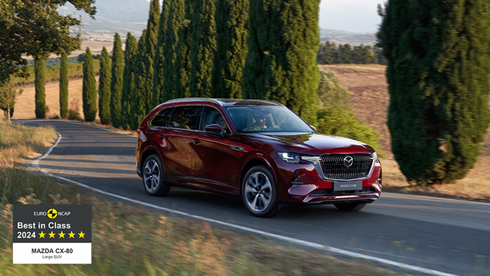 Euro NCAP distingue Mazda CX-80 como o ‘Melhor Grande SUV do Segmento’